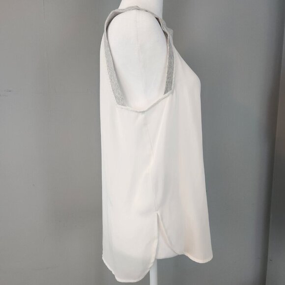 Lou & Grey Sleeveless Top, White and Gray. Size Small. Minimalist. Like New. - Picture 3 of 9